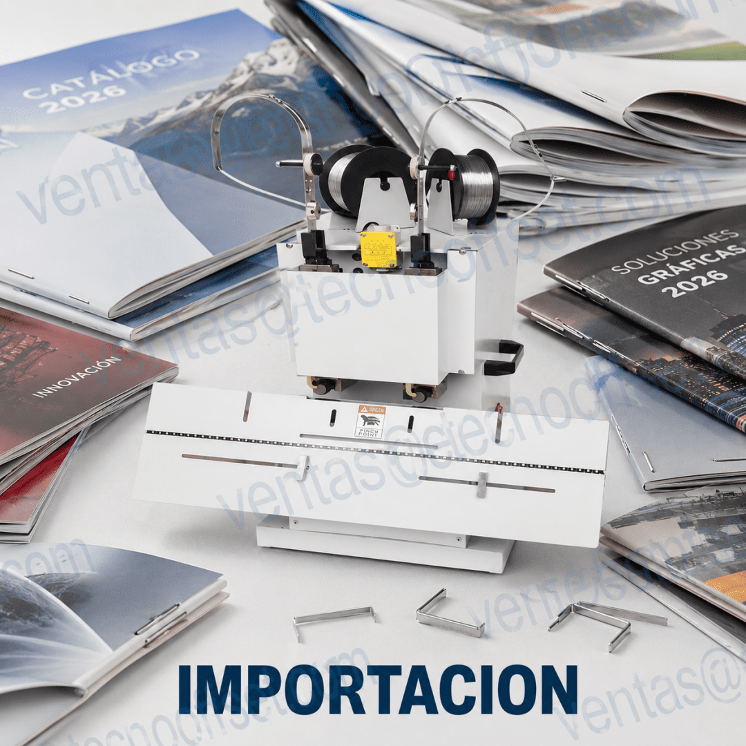 Encuadernadora con costura de libros con doble cabezal, engrapadora nueva importacion
