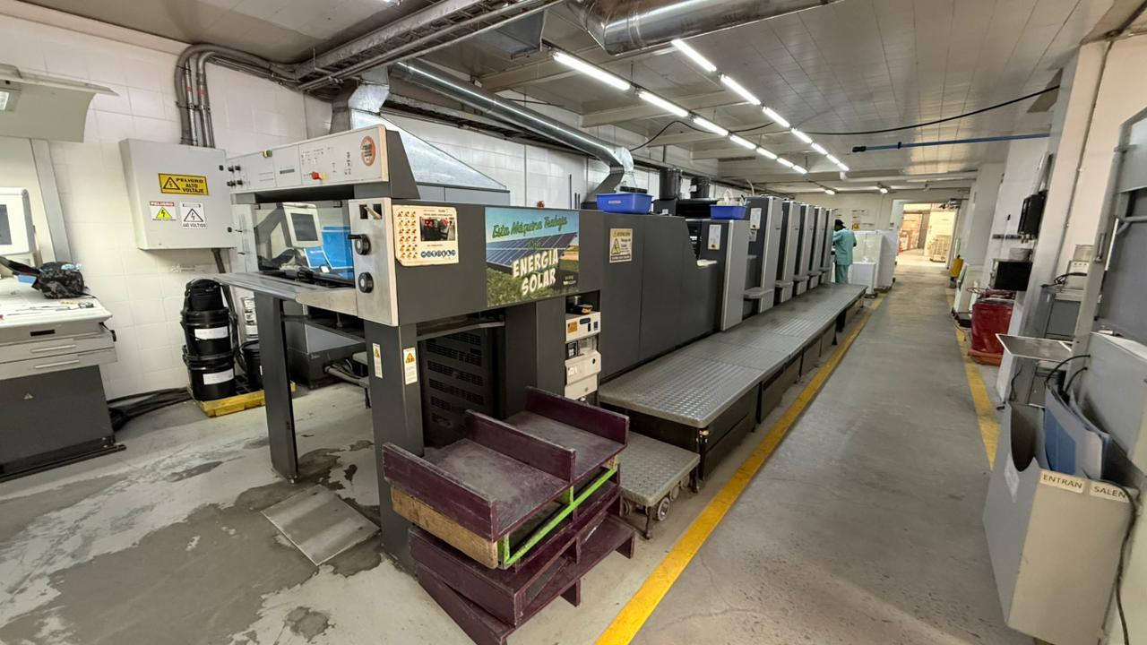 Heidelberg SM74-5+L maquina en linea impresion offset en venta año 2003