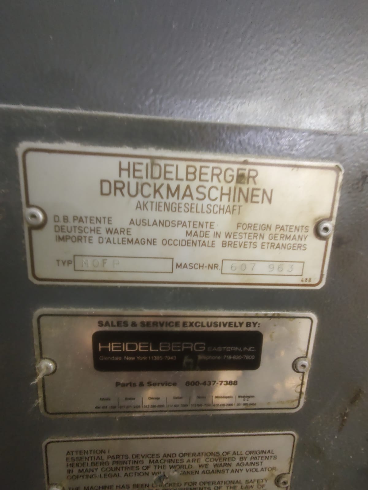 HEIDELBERG MOFP 1988